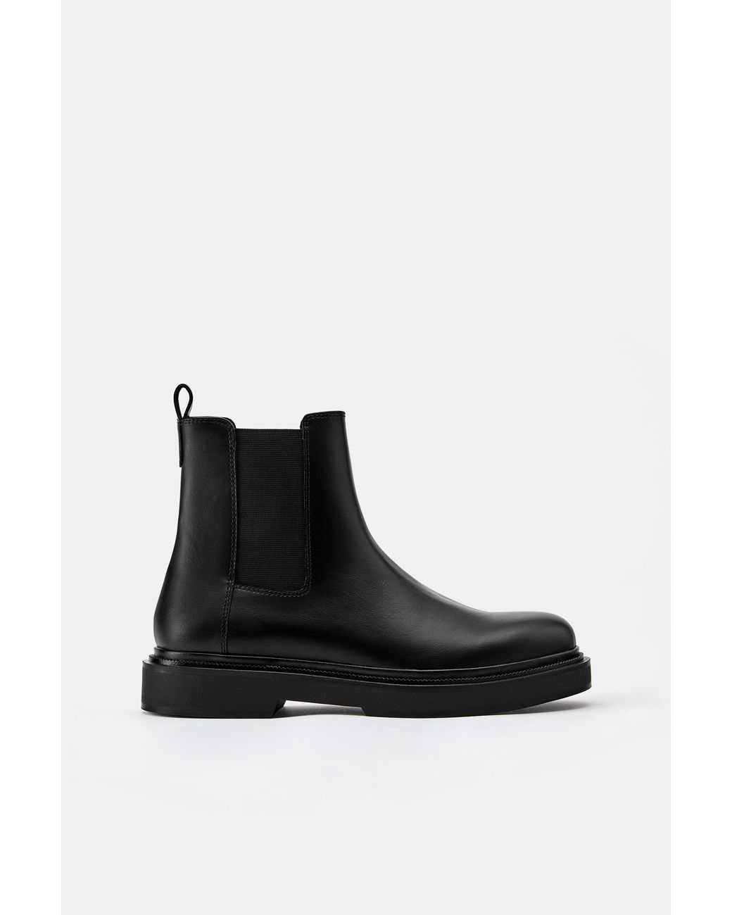 Pull&Bear Black Chelsea Boots for men
