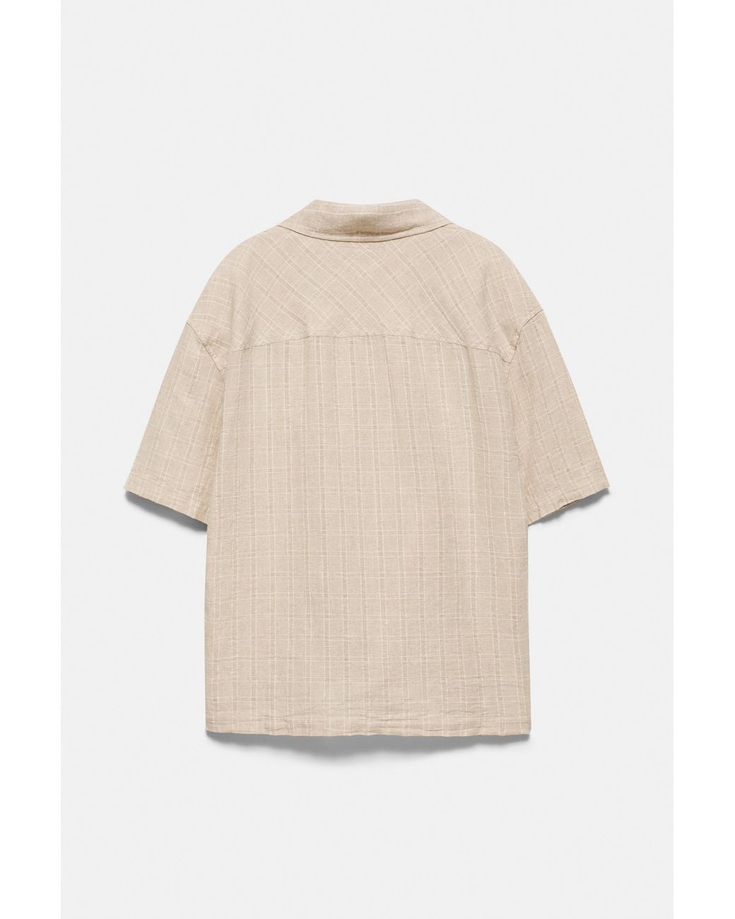 Camicia A Quadri di Pull&Bear in Natural da Uomo