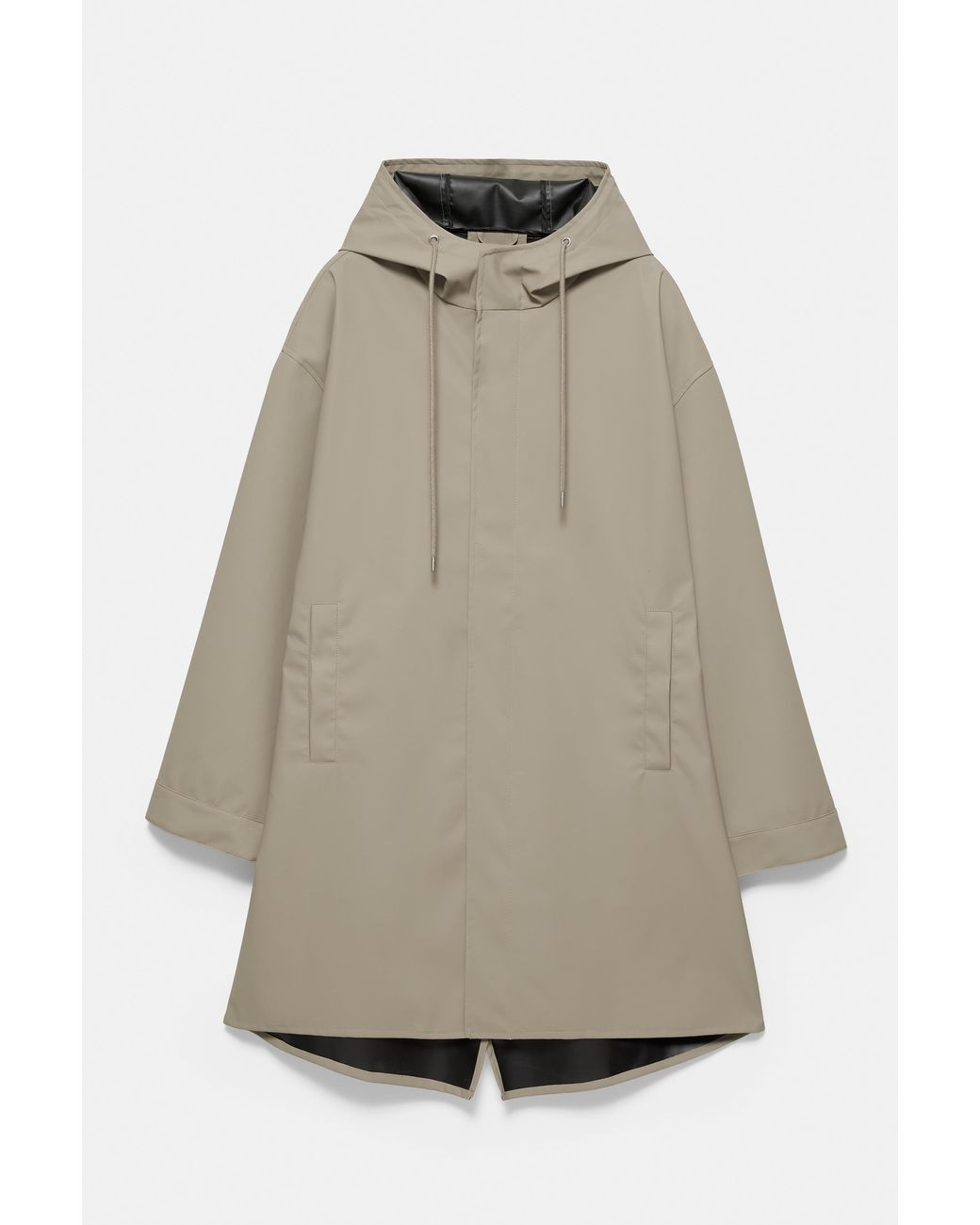 Coupe-Vent Long À Capuche Pull&Bear pour homme en coloris Gray
