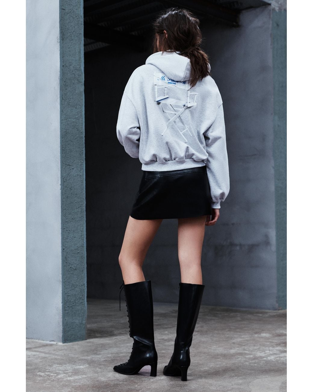 Pull&Bear Black Hitchcock Hoodie