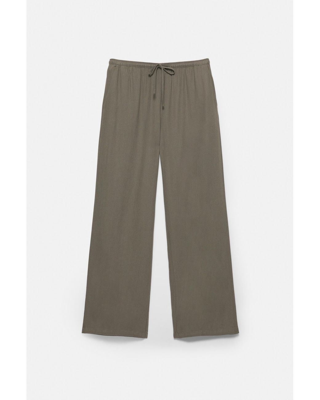 Pull&Bear Multicolor Flowy Trousers With Linen