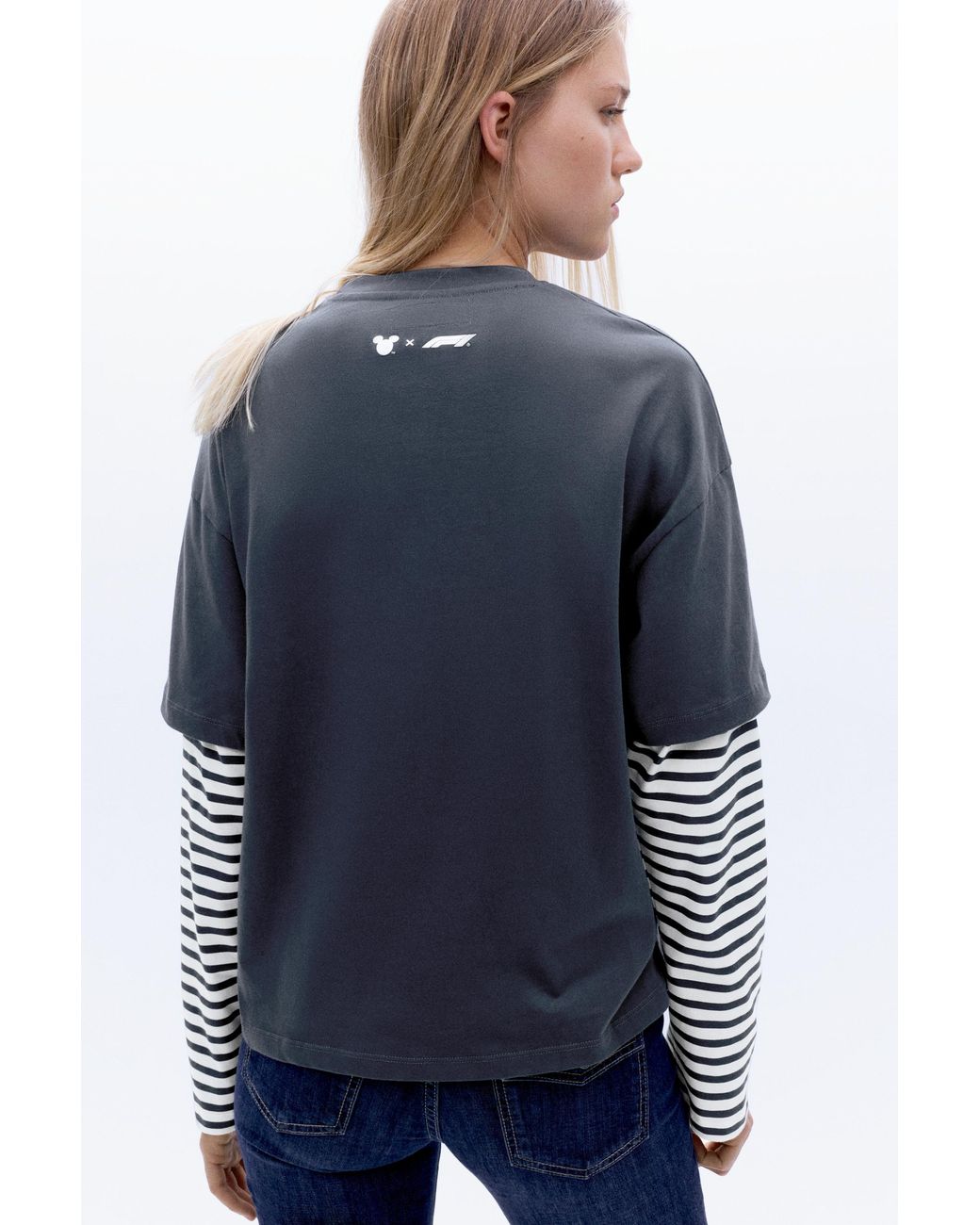 Pull&Bear Blue Disney X F1 Double T-Shirt
