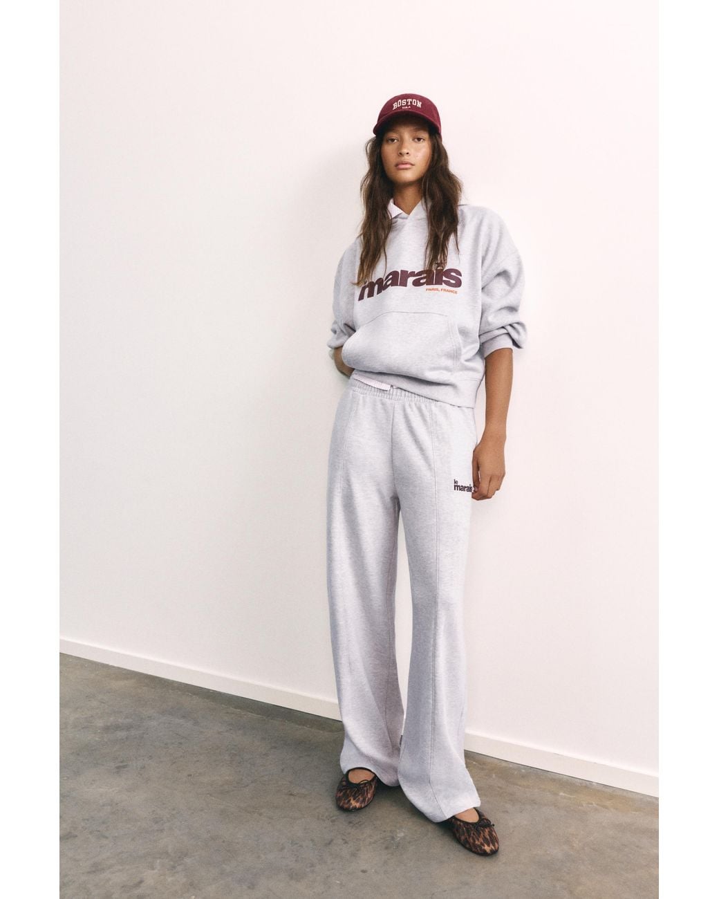 Pull&Bear White Star Graphic Hoodie
