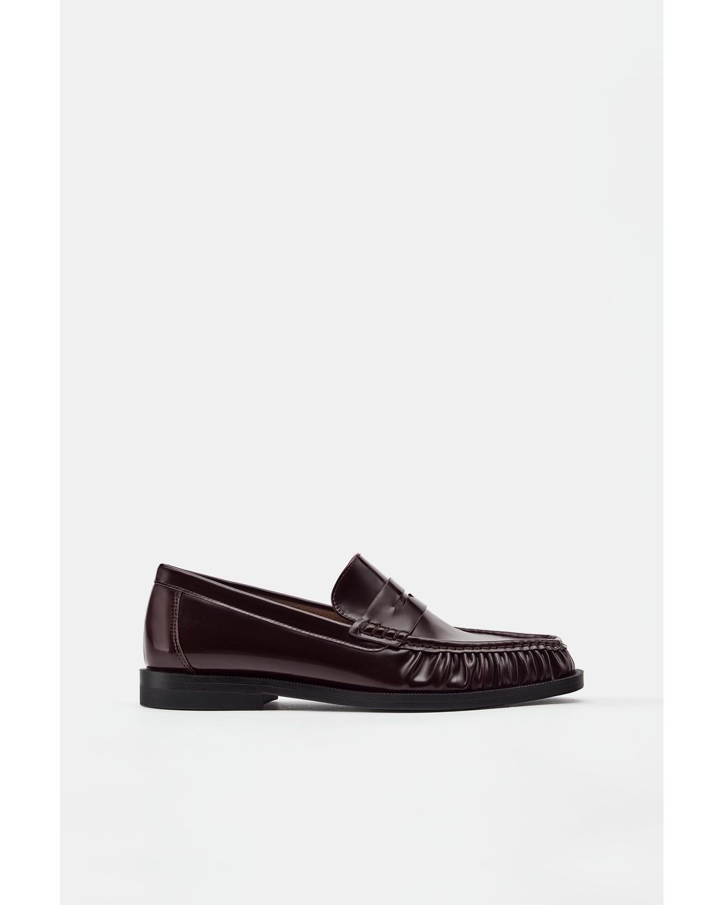 Pull&Bear White Ruched Loafers