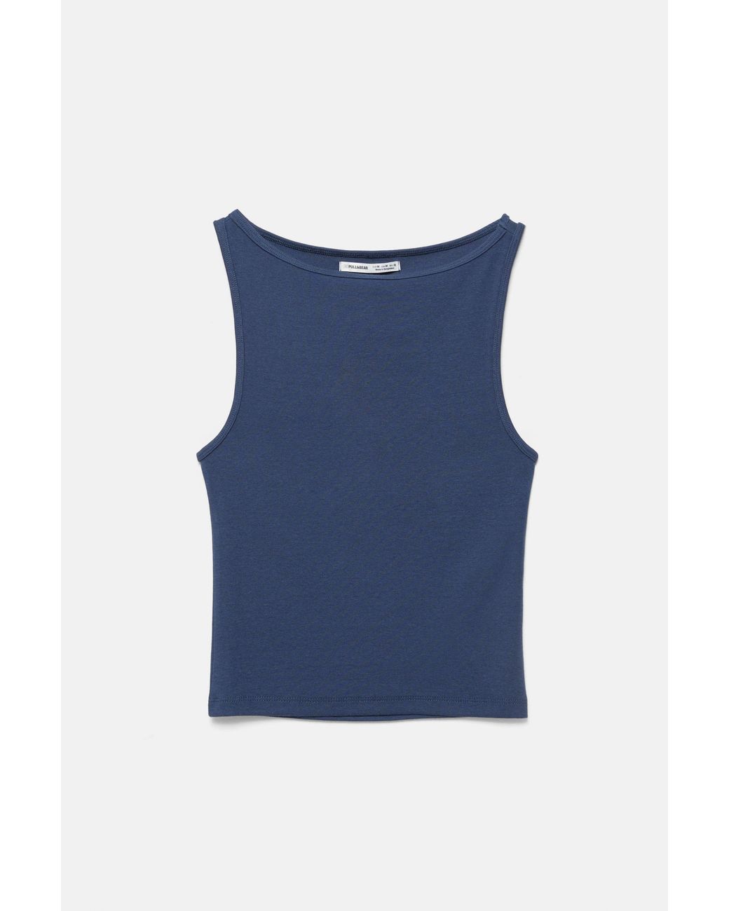 Pull&Bear Blue Boat Neck Tank Top