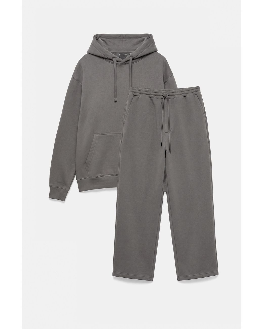 Pull&Bear Gray Pack Of Jogging Trousers And Sweatshirt for men