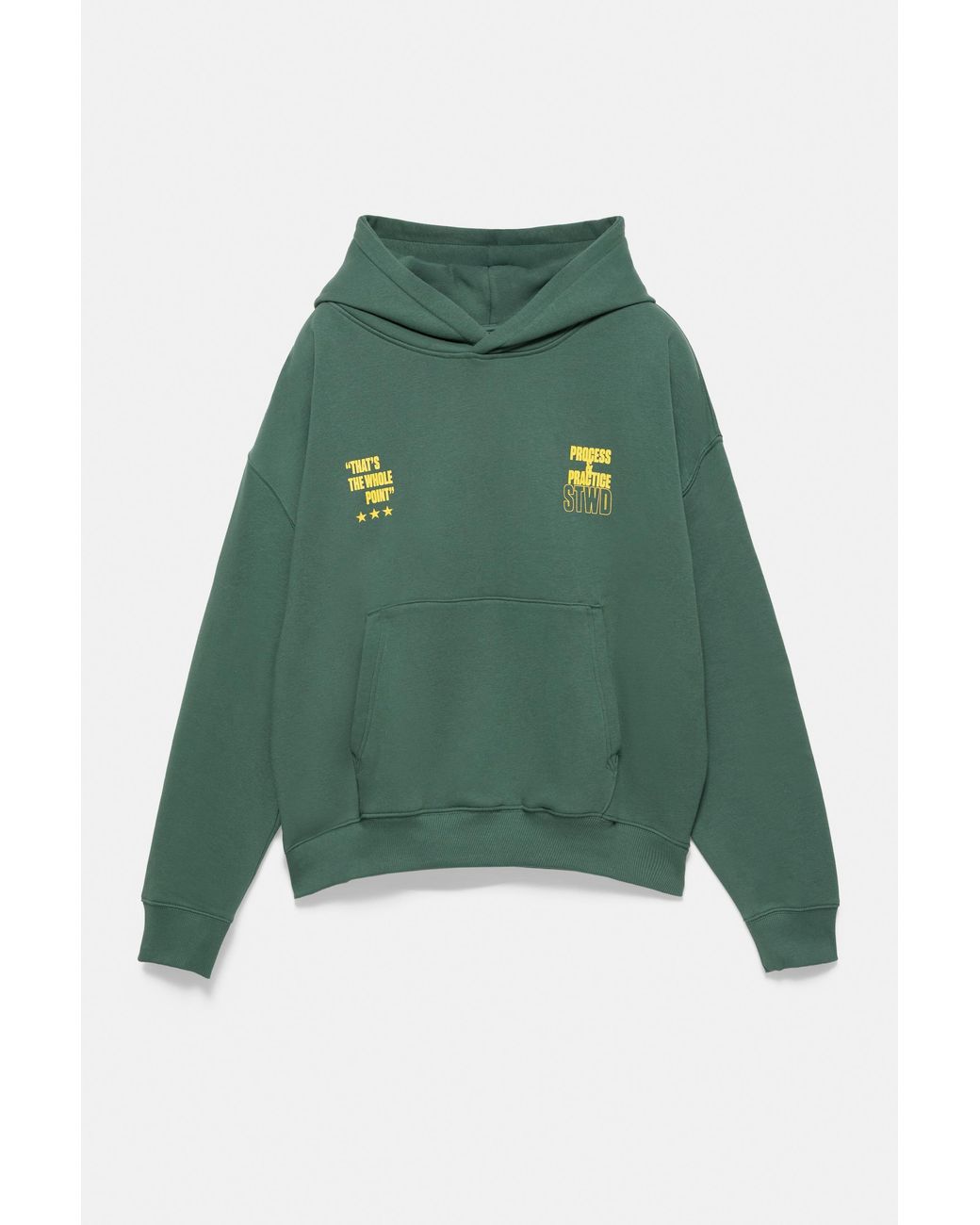 Pull&Bear Green Stwd Hoodie for men