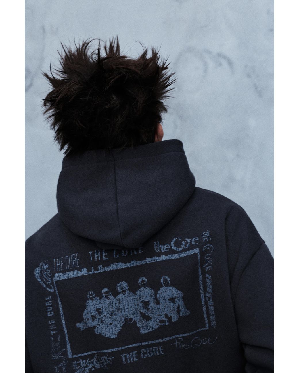 Pull&Bear Blue The Cure Sweatshirt With Hood for men