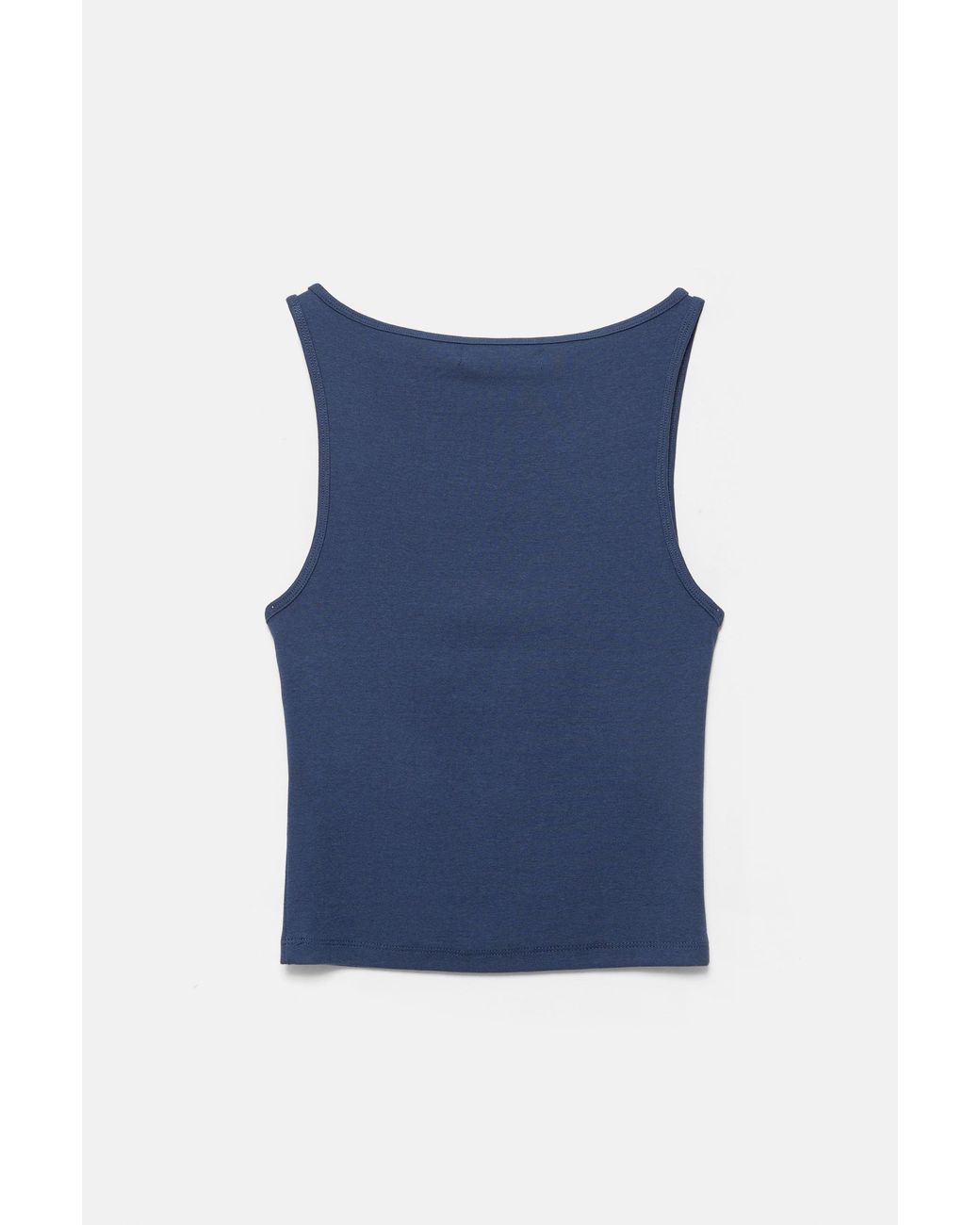 Pull&Bear Blue Boat Neck Tank Top