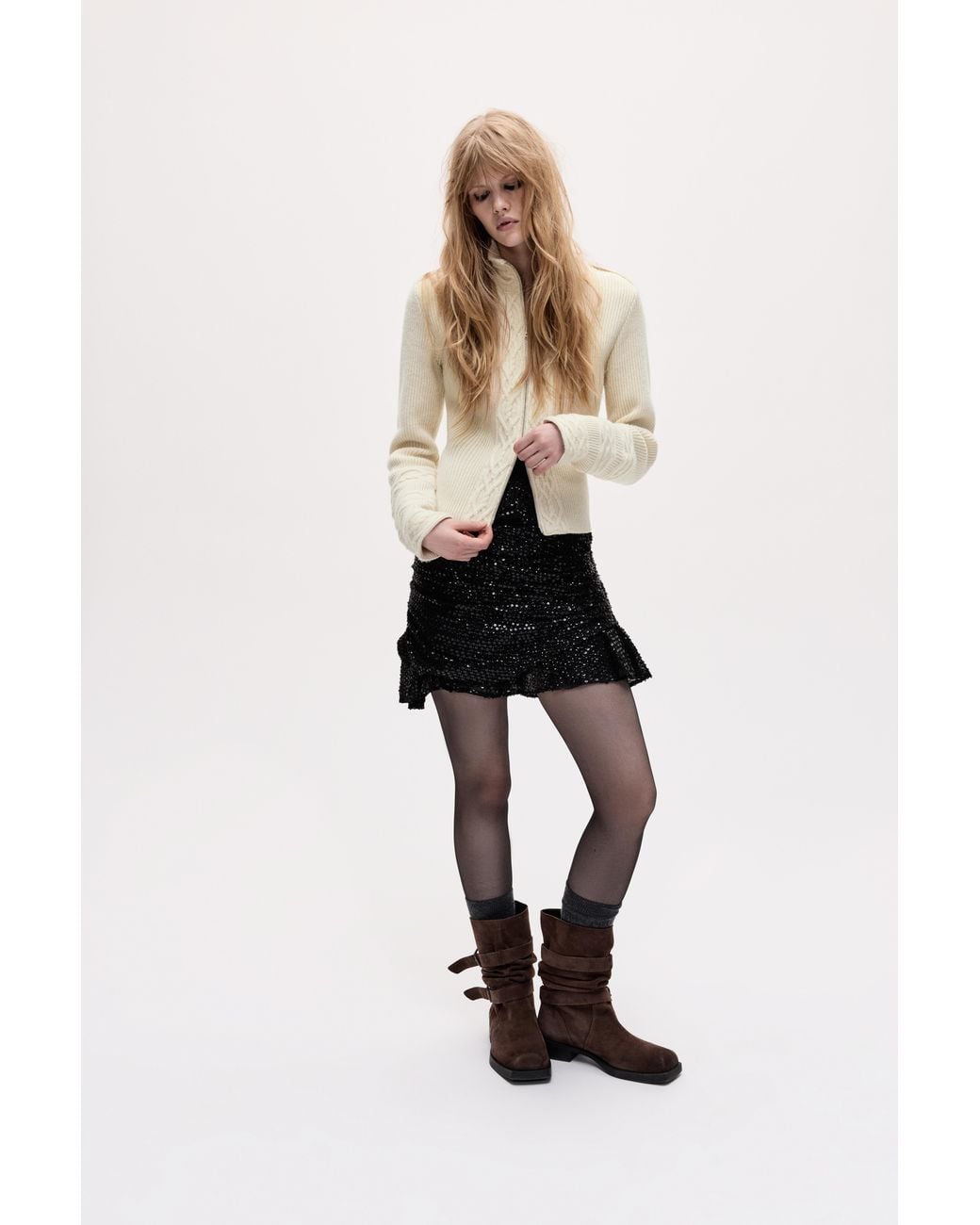 Pull&Bear Natural 100% Wool Cardigan Oscar Ouyang