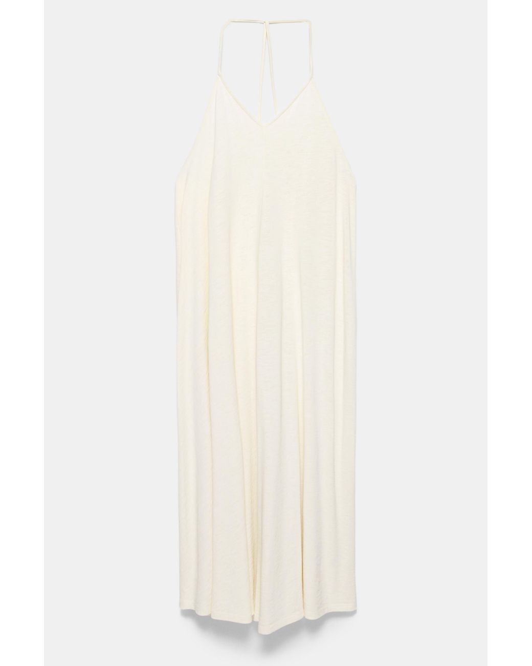 Pull&Bear White Strappy Back Midi Dress