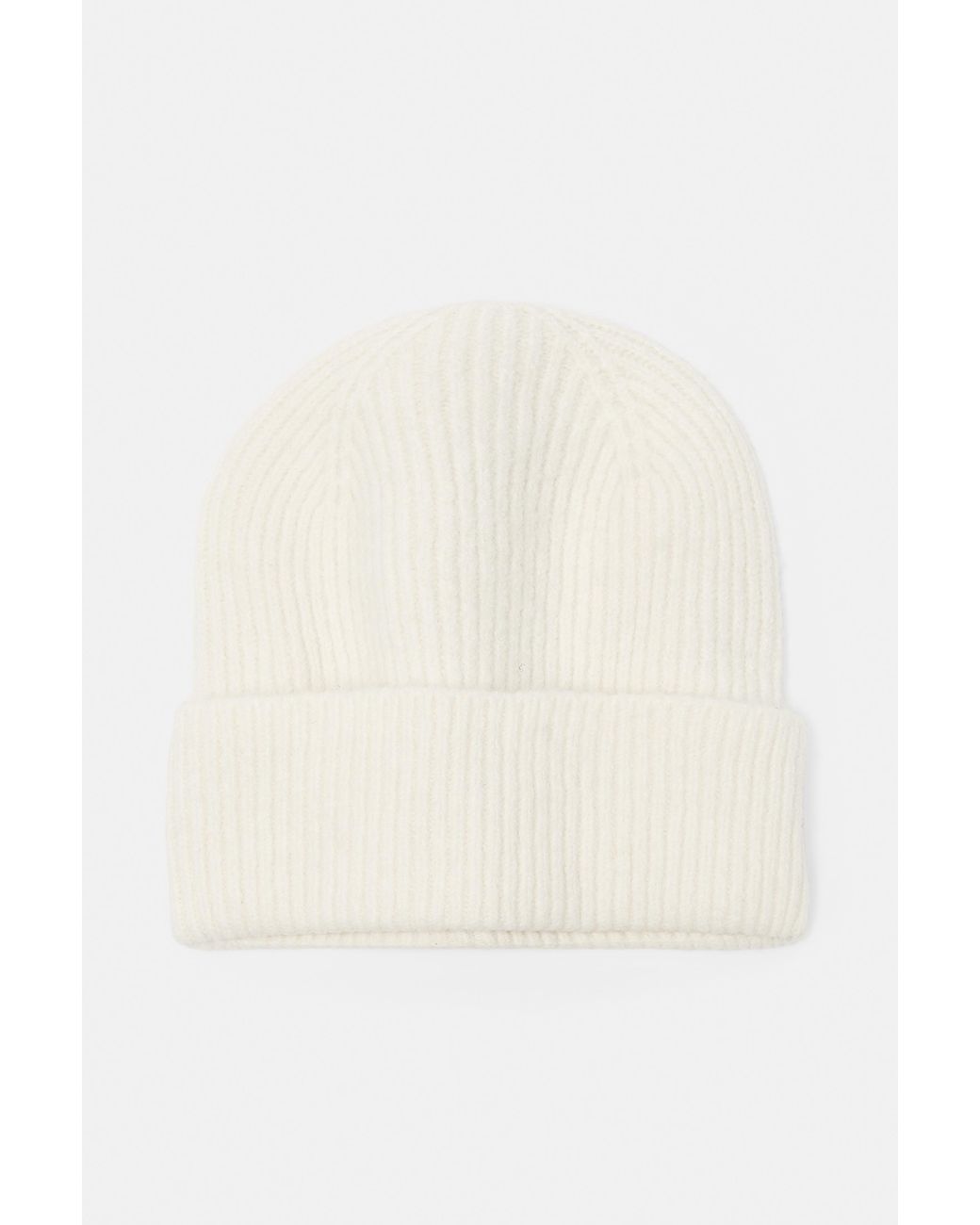 Bonnet En Maille Côtelée Pull&Bear en coloris White