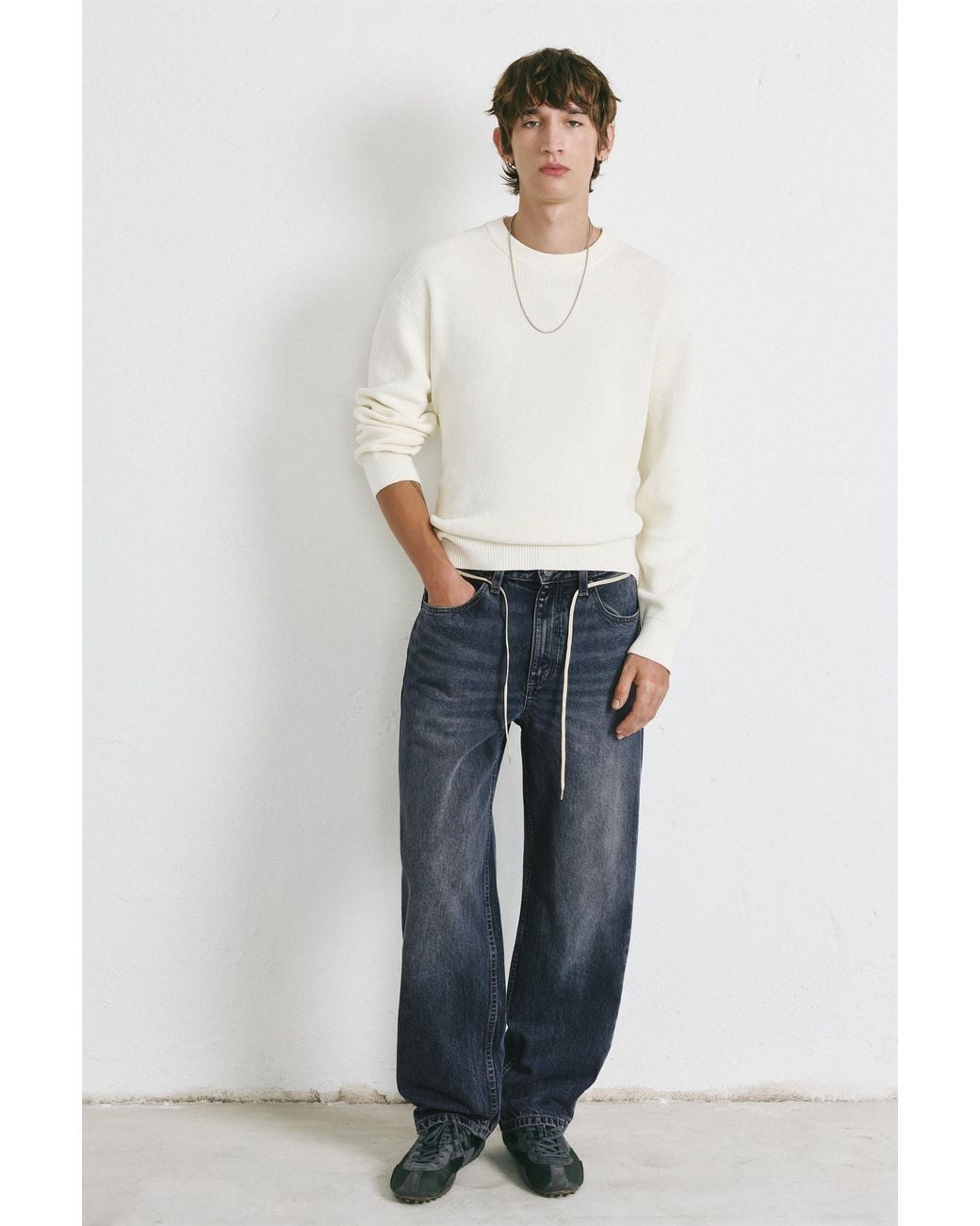 Jeans Baggy di Pull&Bear in White da Uomo