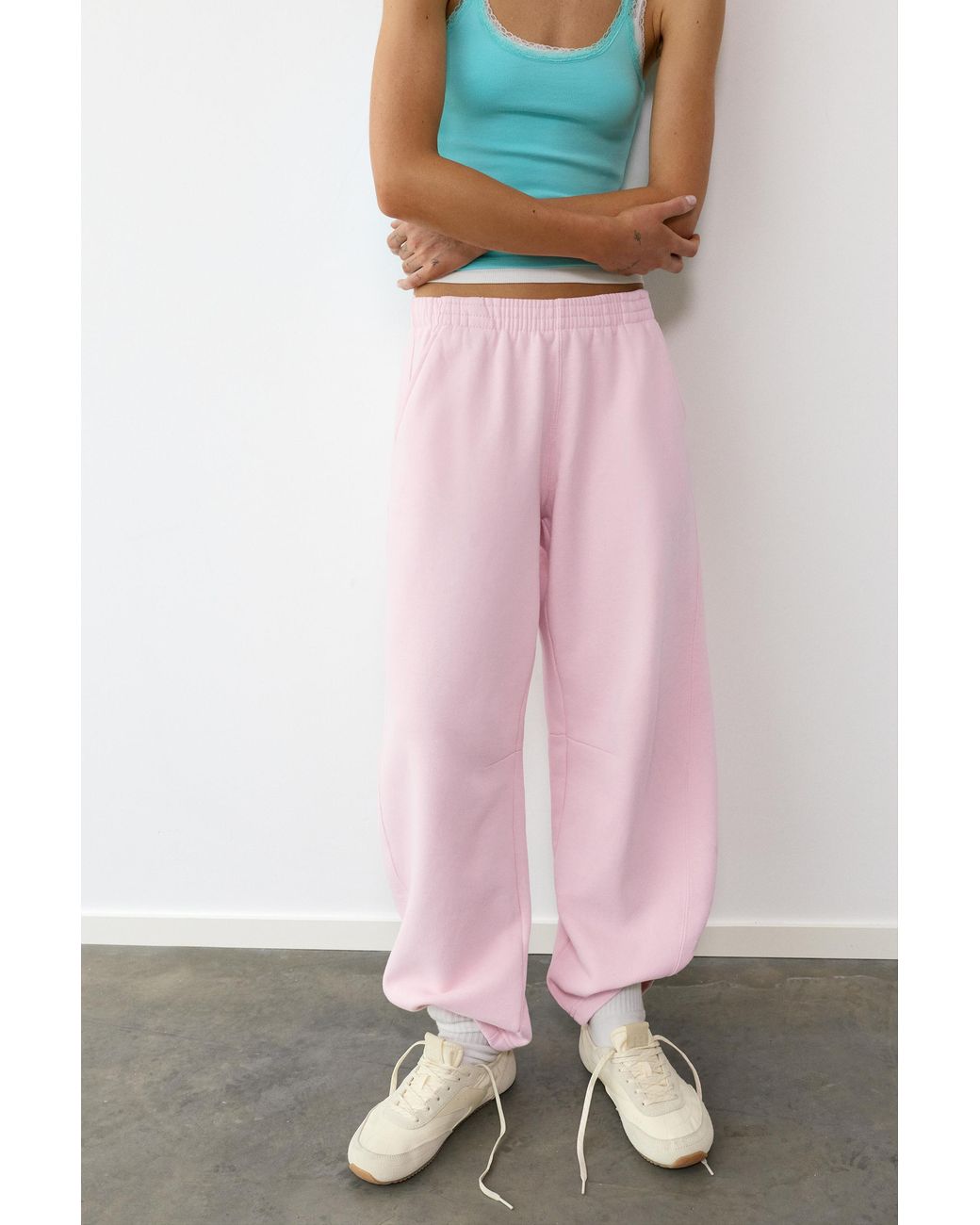 Pull&Bear Gray Barrel-Leg Joggers