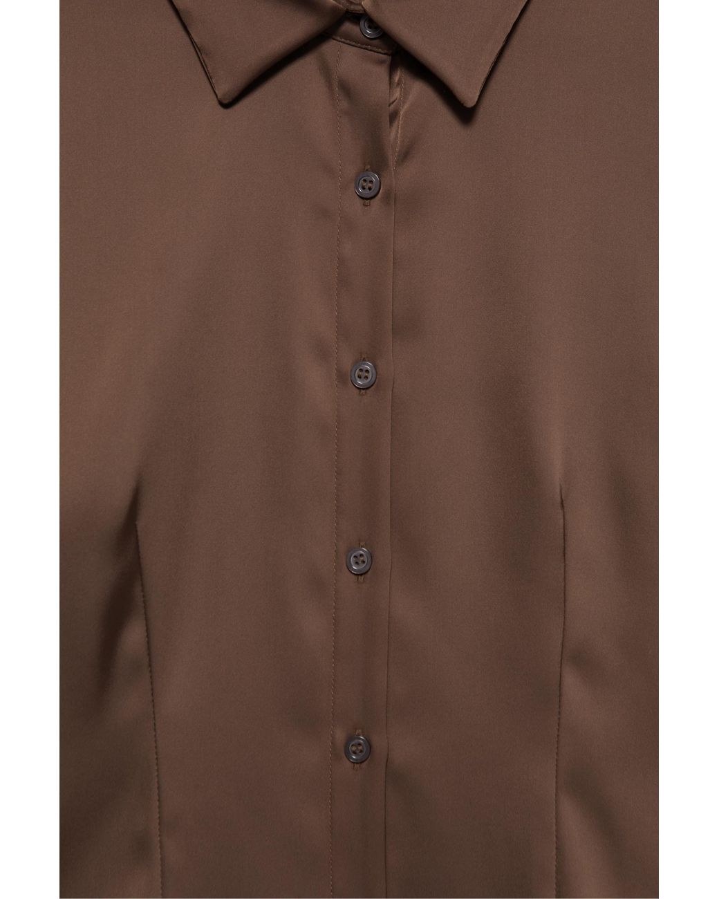 Pull&Bear Blue Fitted Satin Shirt