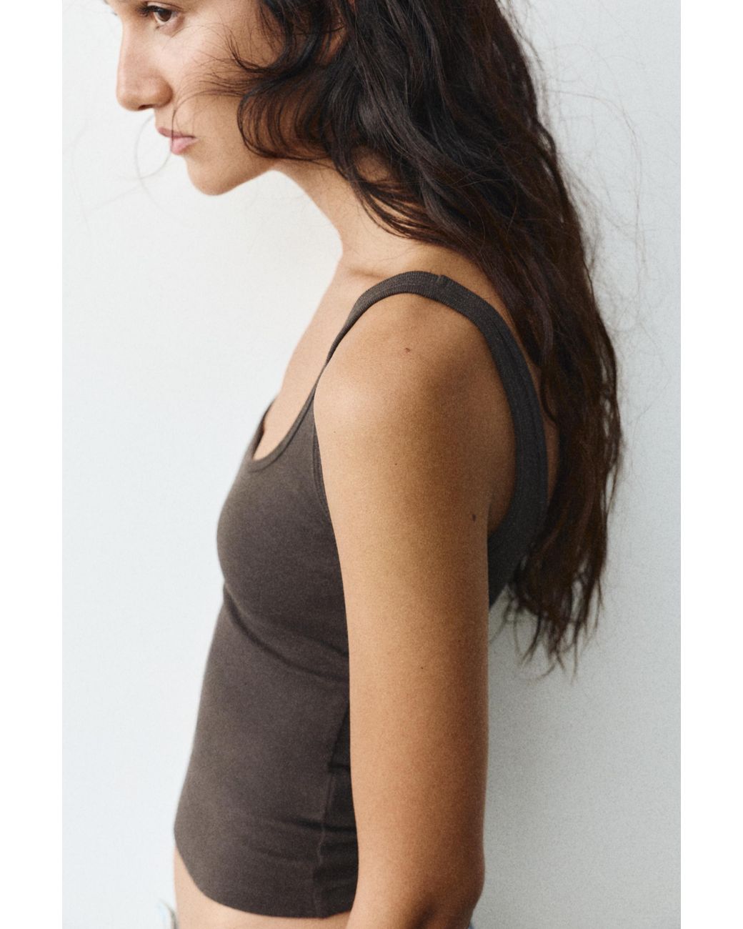 Pull&Bear Black Modal Tank Top