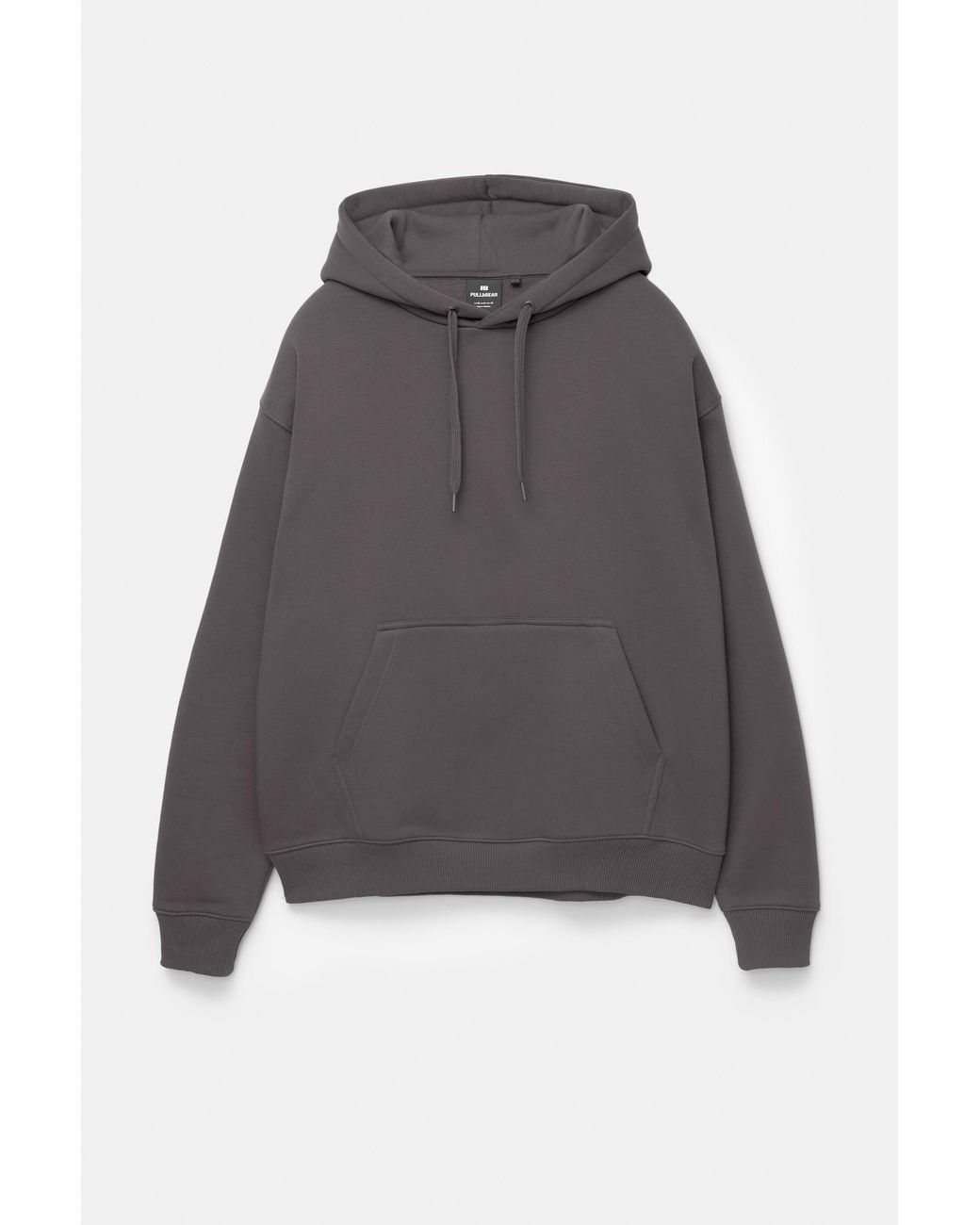 Pull&Bear Basic Hoodie in het Gray voor heren