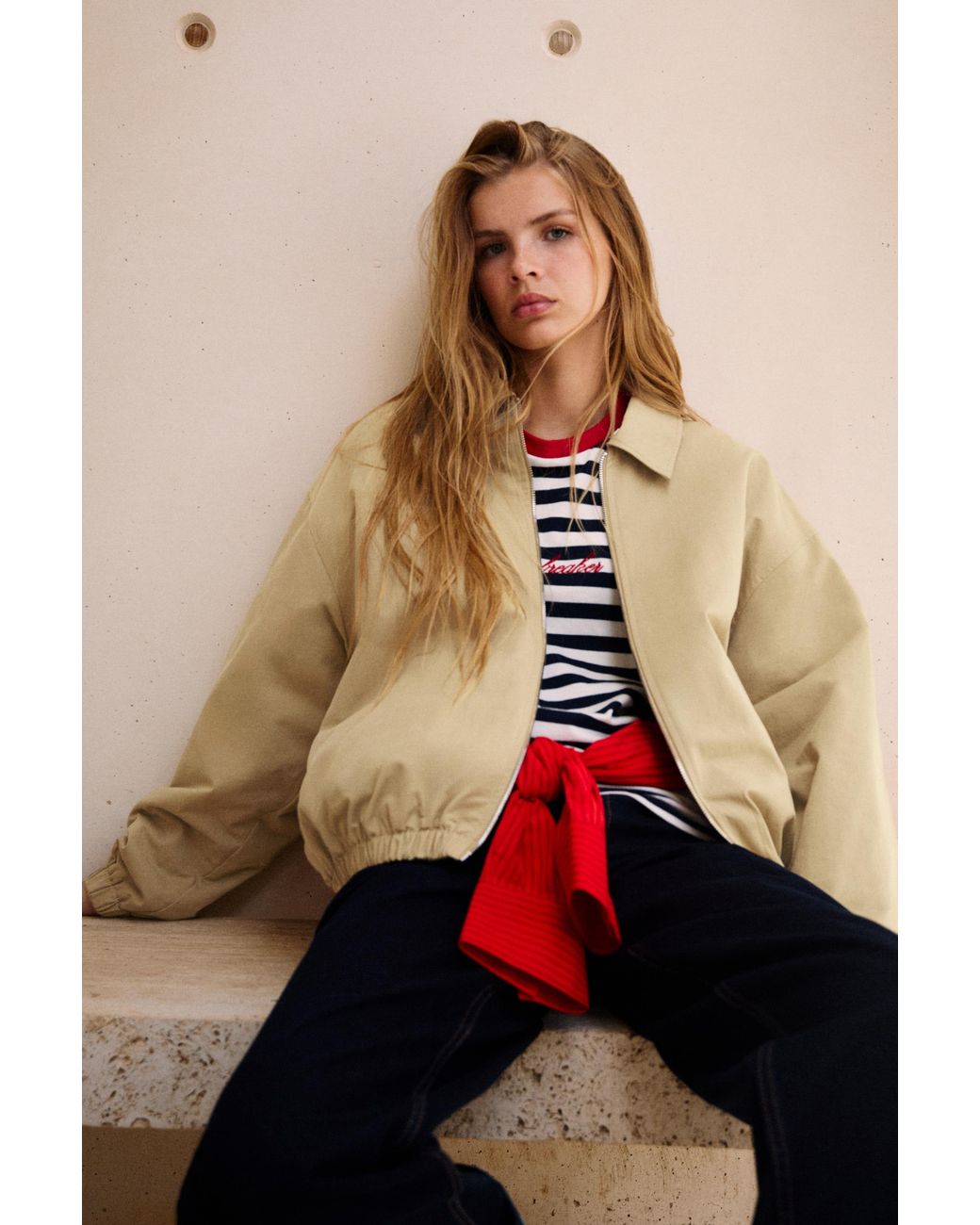 Pull&Bear Green 100% Cotton Jacket
