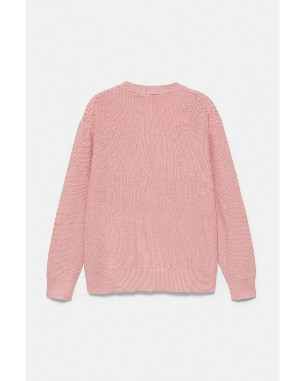 Pull&Bear Basic-Strickpullover in Pink für Herren