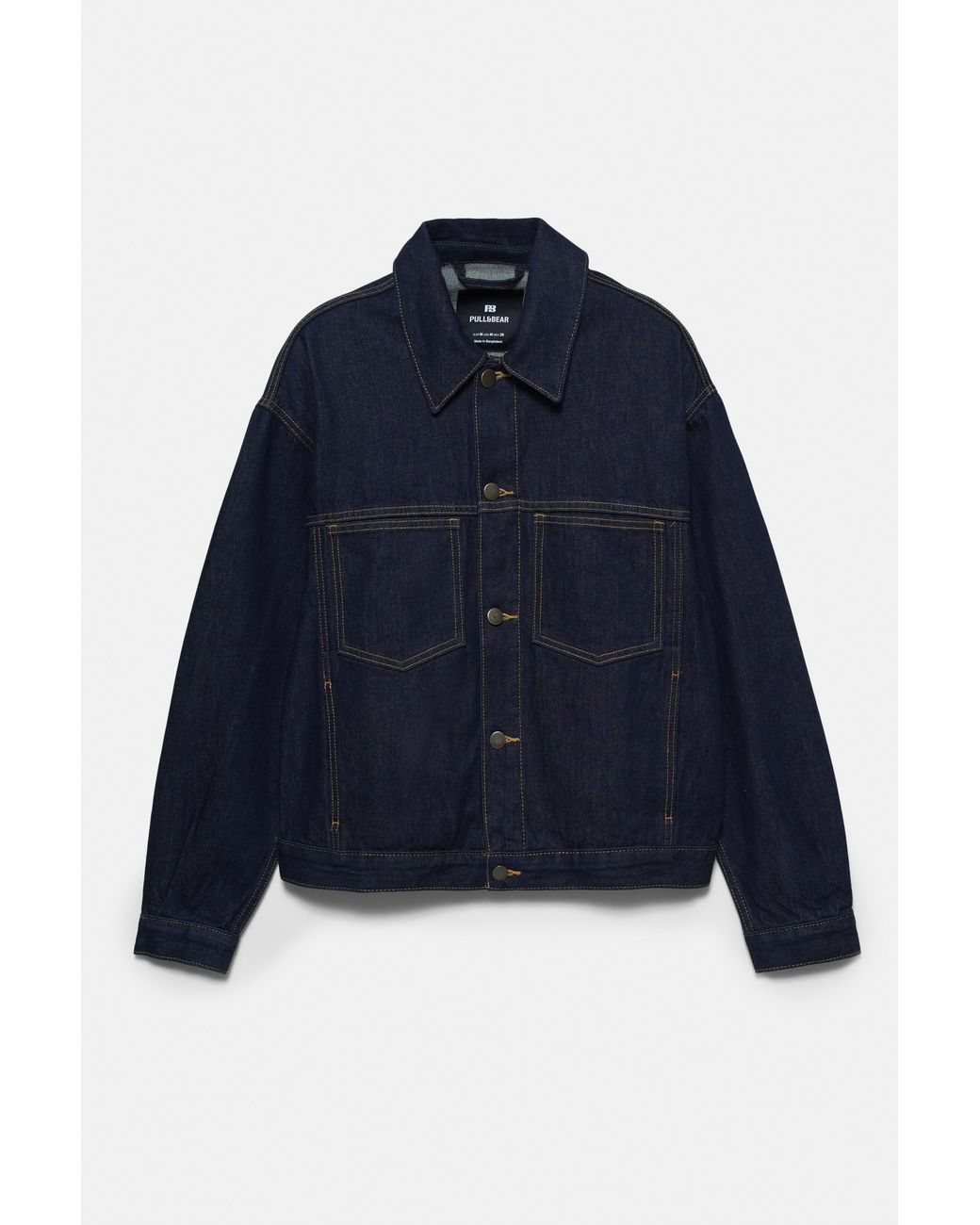 Pull&Bear Denim Truckerjack in het Blue voor heren