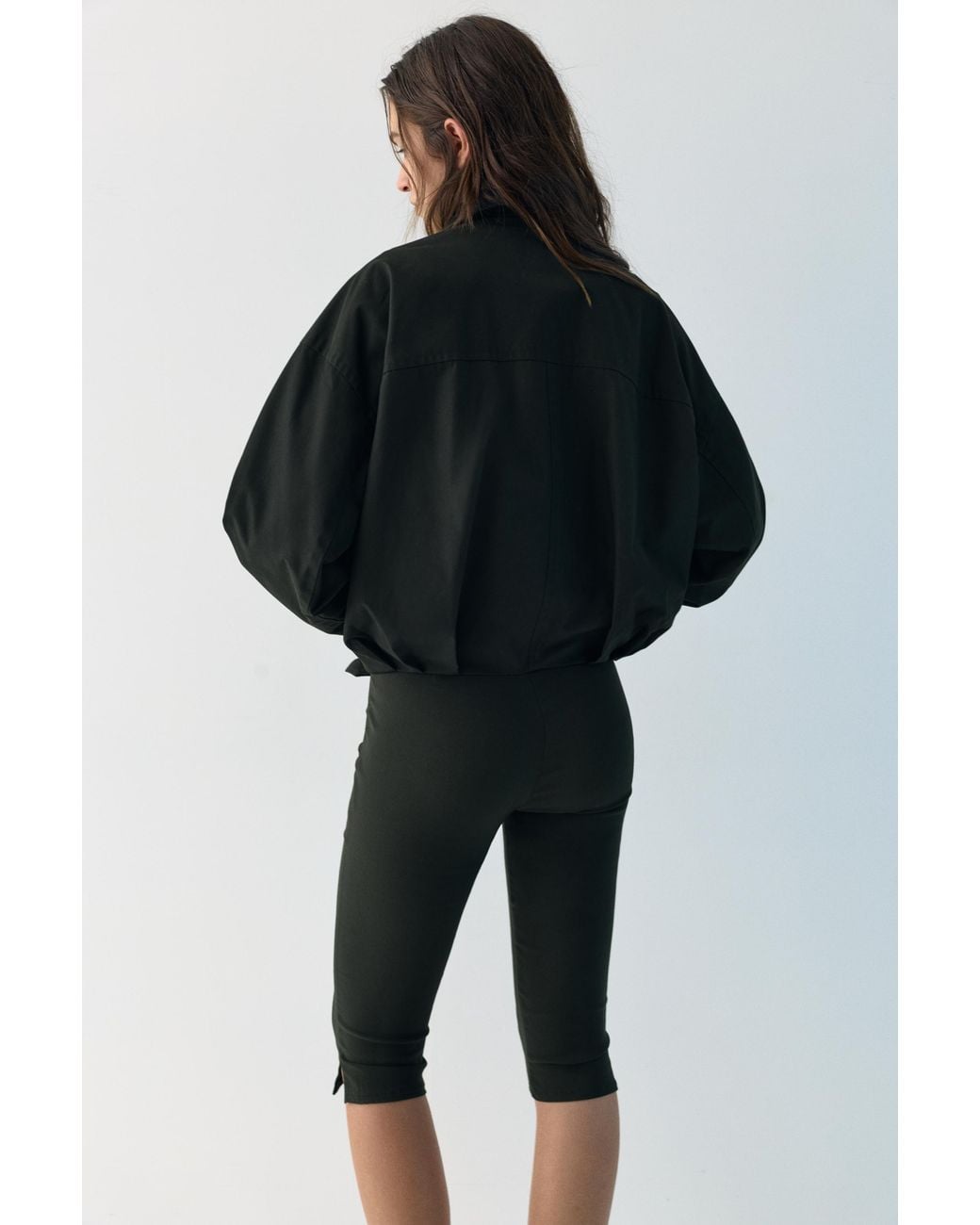 Pull&Bear Black Balloon Bomber Jacket