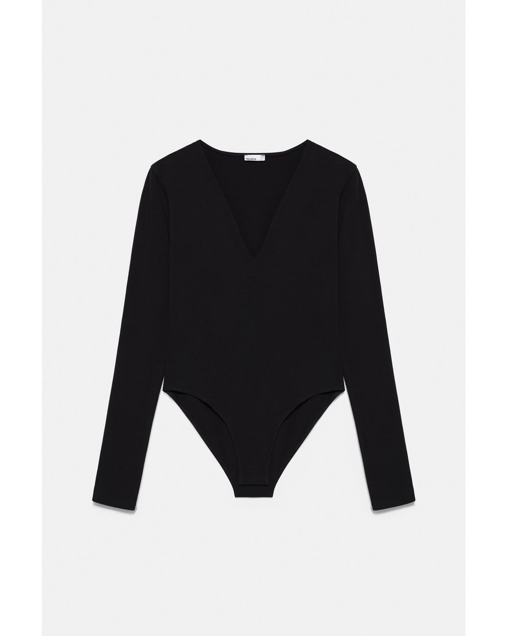 Pull&Bear Black V-Neck Bodysuit