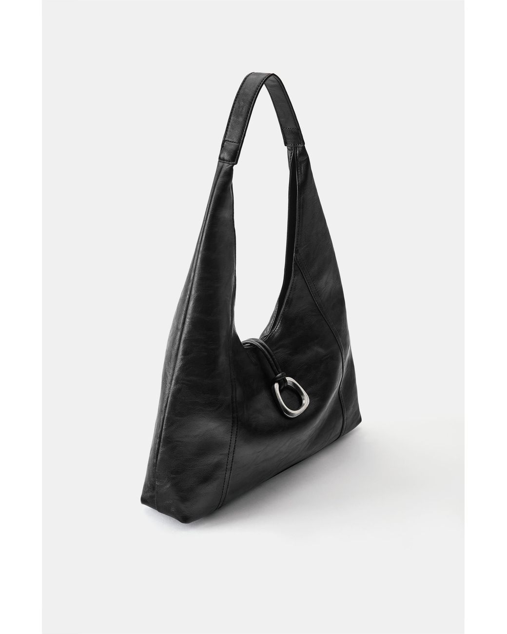 Pull&Bear Black Ring Shopper Bag