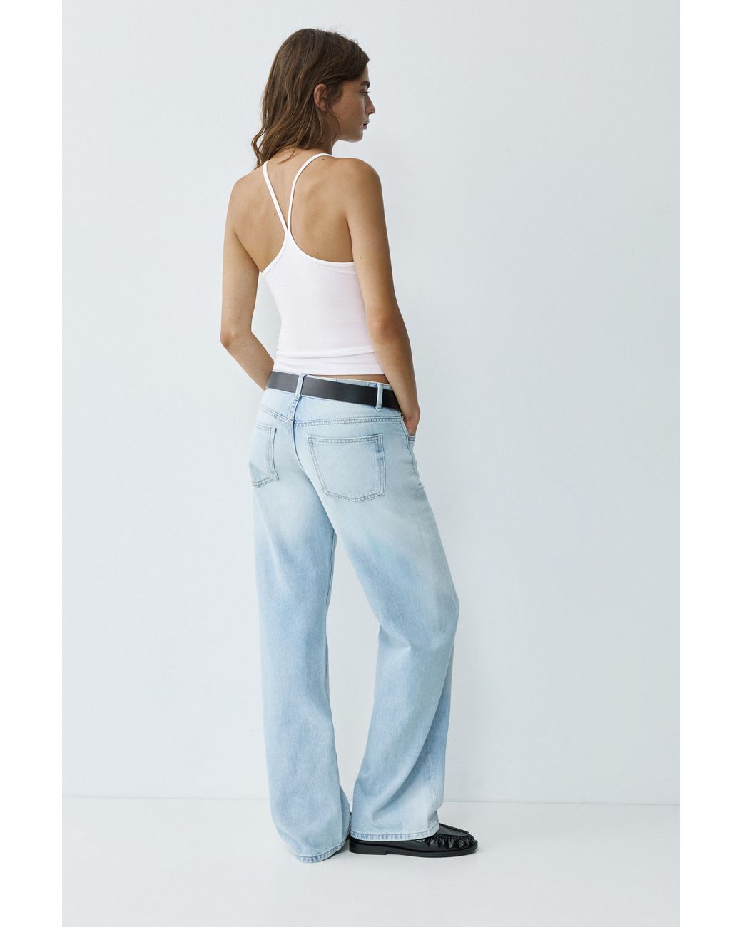 Pull&Bear White Halter-Neck Strappy Back Top