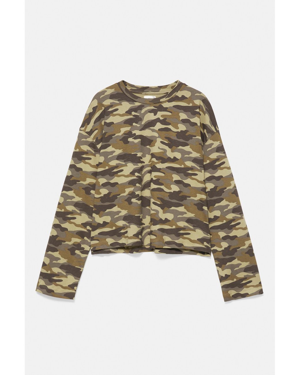 Pull&Bear Blue Long Sleeve Printed T-Shirt