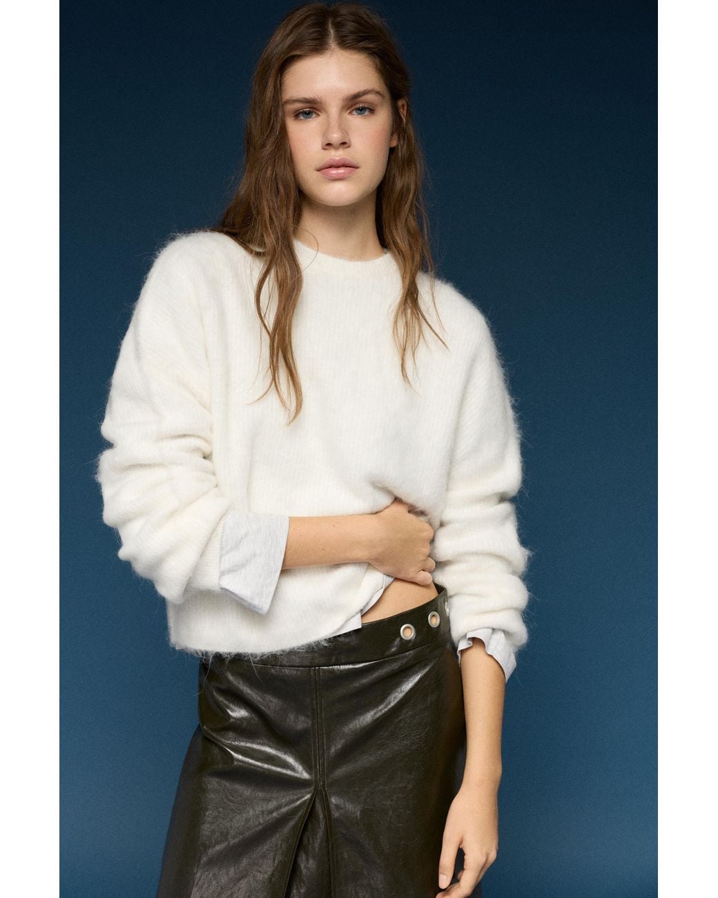 Pull&Bear Blue Soft-Touch Knit Jumper