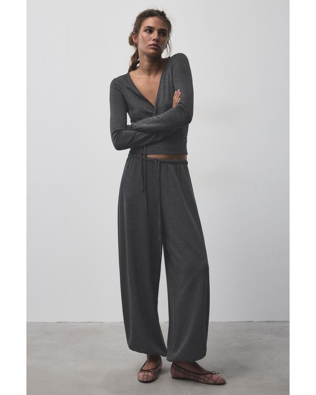 Pull&Bear Blue Fliessende Pumphose