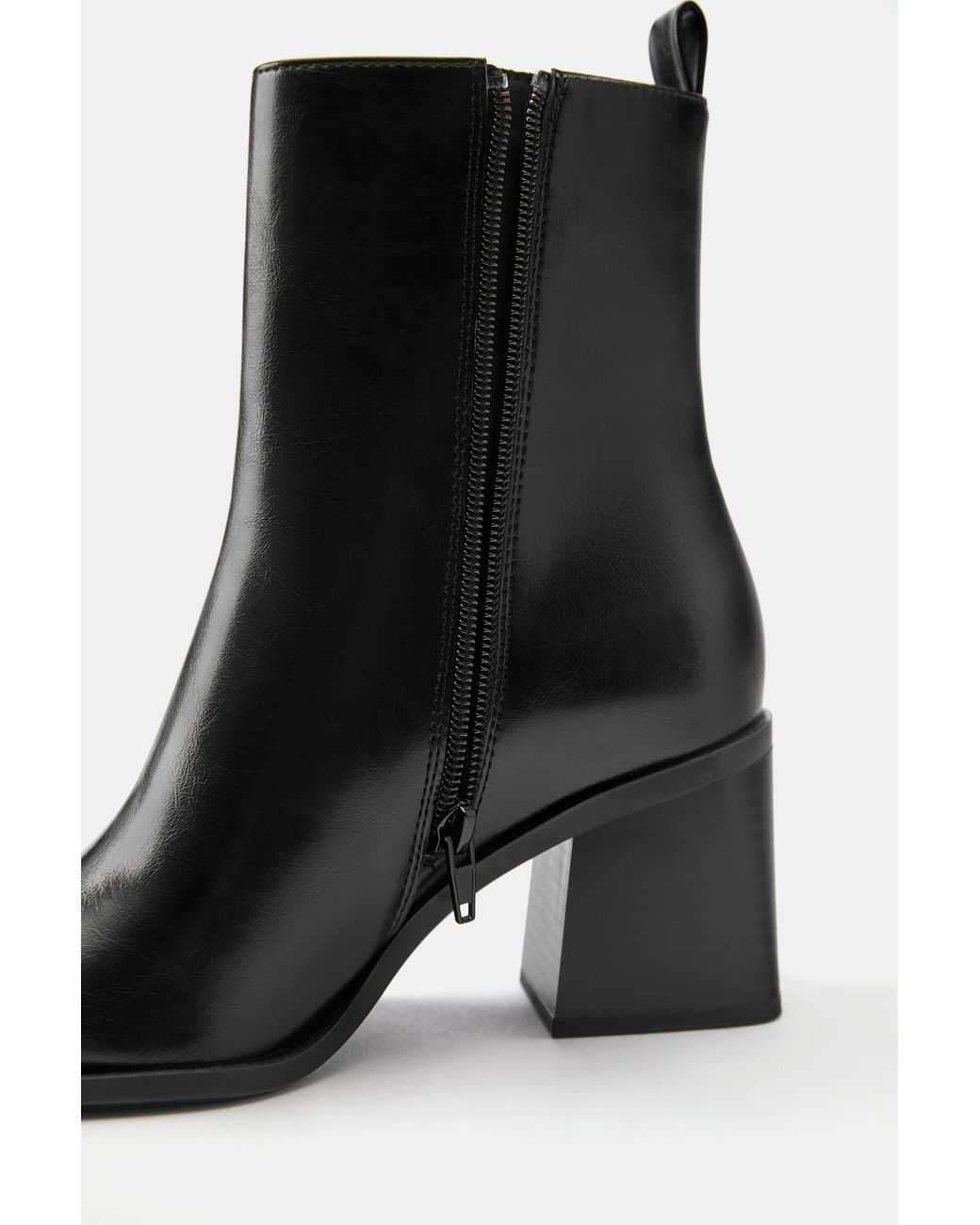 Pull&Bear Gray Absatzstiefeletten Mit Blockabsatz