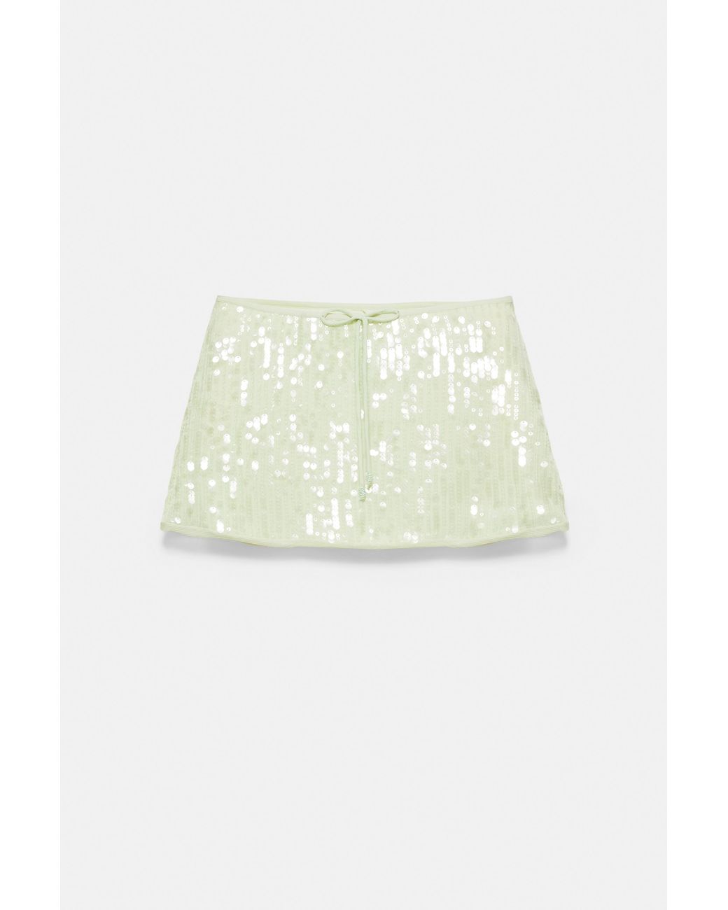 Pull&Bear White Sequin Mini Skirt