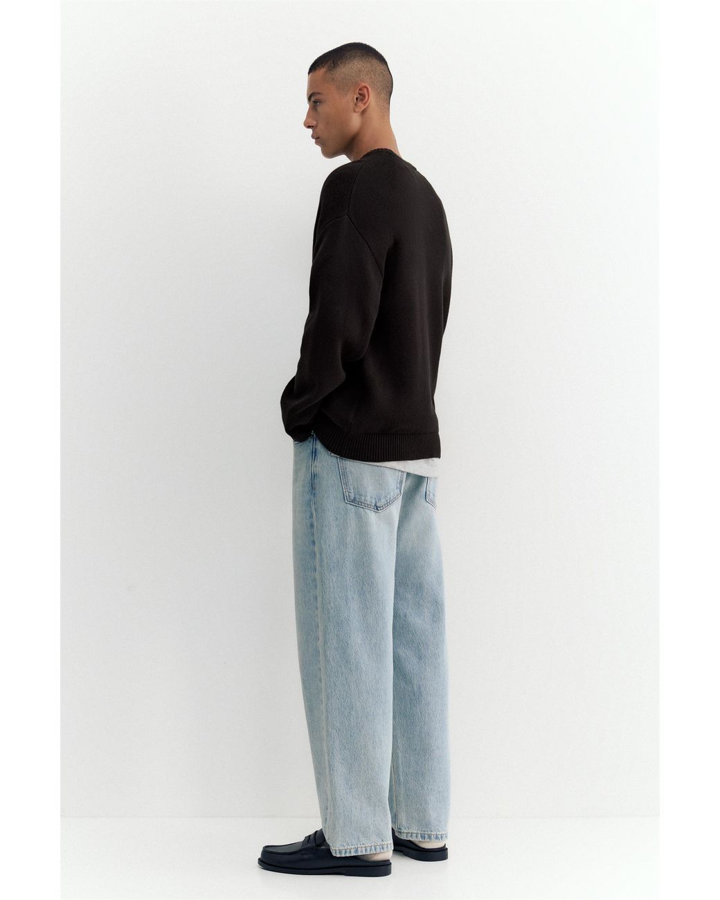 Pull&Bear Stwd-Grafikpullover in Blue für Herren