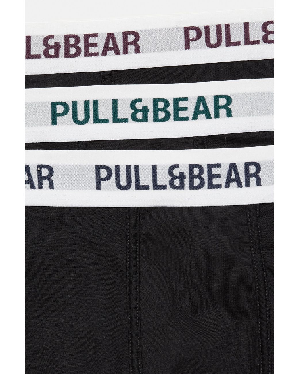 Pull&Bear Black Pack Of 3 Boxers for men