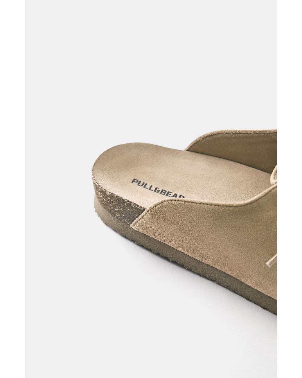 Pull&Bear Natural Lace-Up Clogs for men