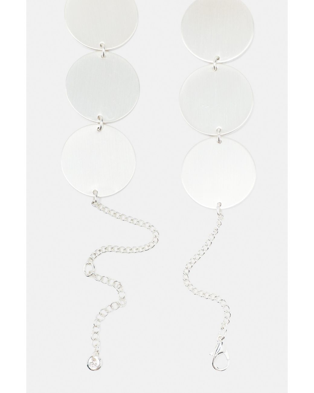 Pull&Bear White Circle Lariat Necklace
