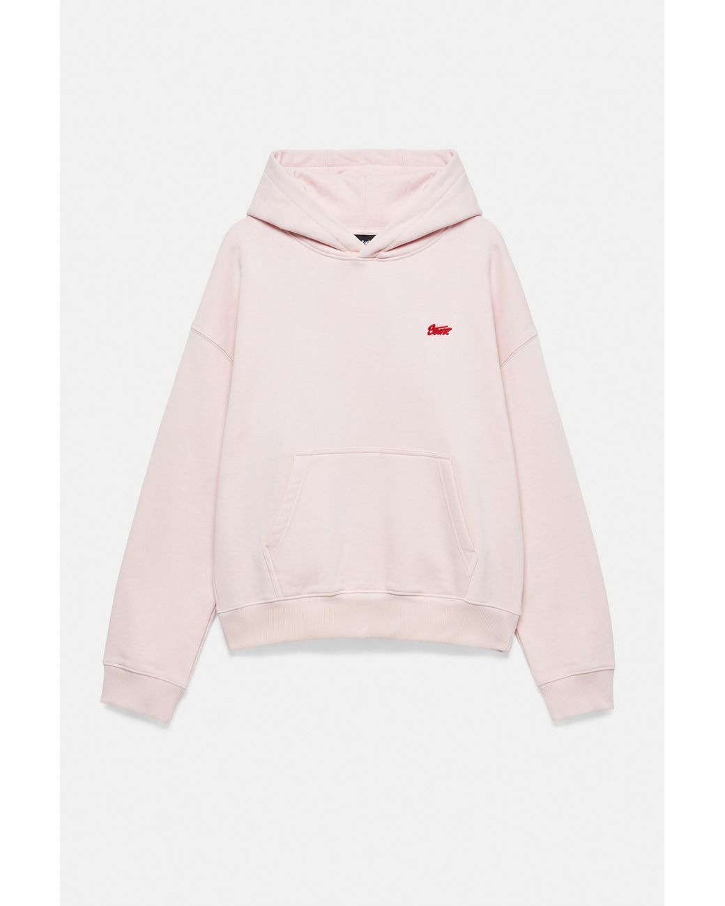 Pull&Bear Natural Stwd Logo Boxy Hoodie for men