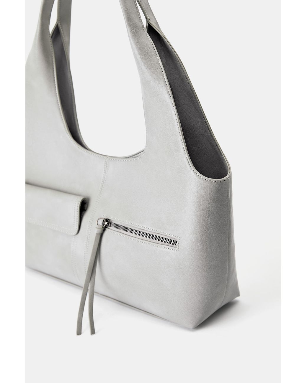 Borsa Shopper Effetto Usato di Pull&Bear in Black