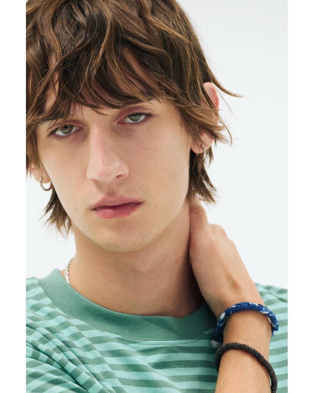 Pull&Bear Blue Pack Of 2 Bead And Bandana Bracelets for men