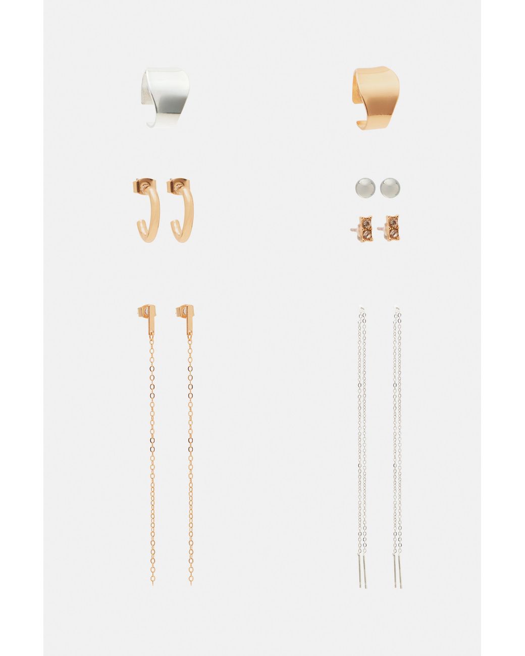 Pack Orecchini Earcuff di Pull&Bear in White