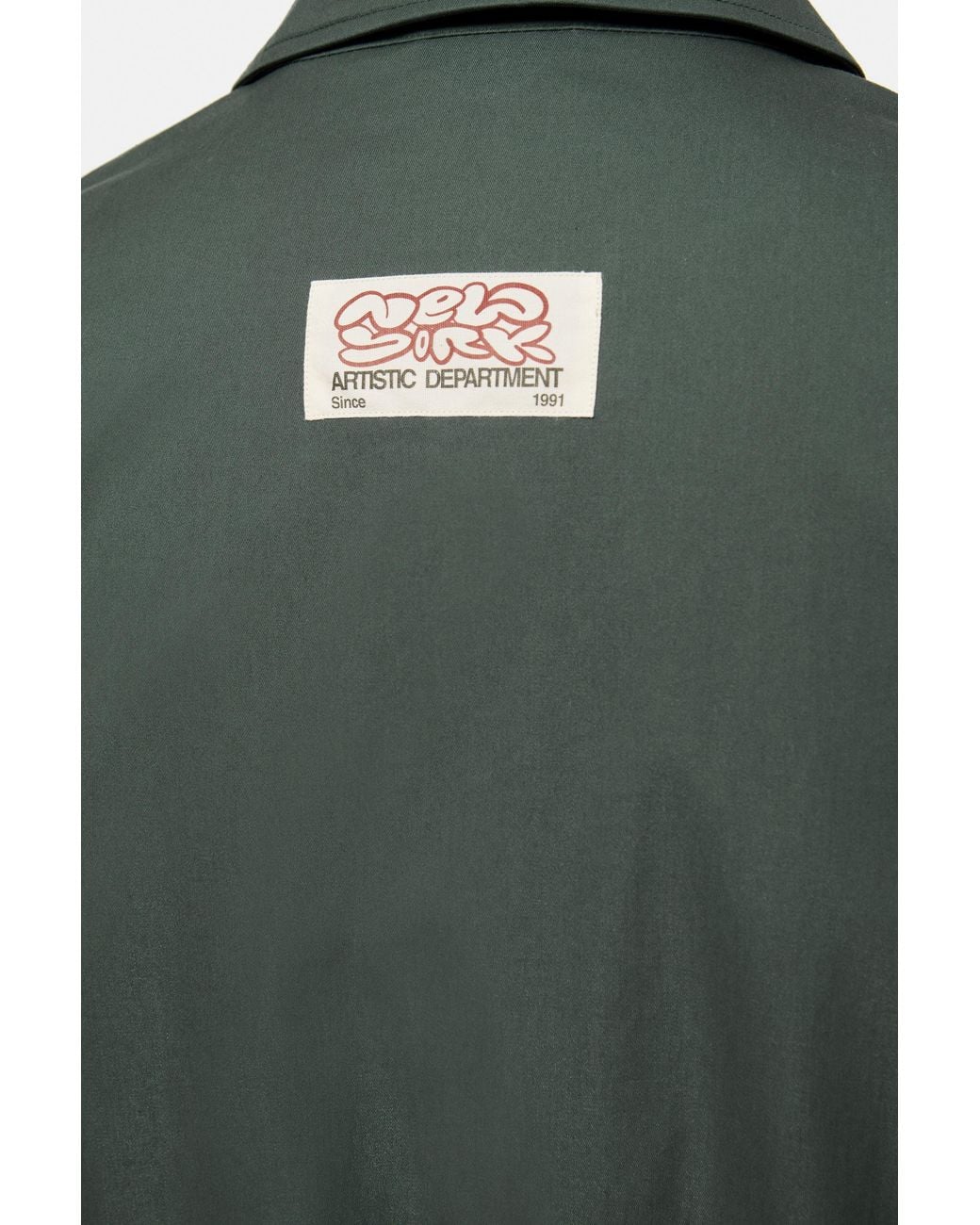 Pull&Bear Green Embroidered Jacket for men
