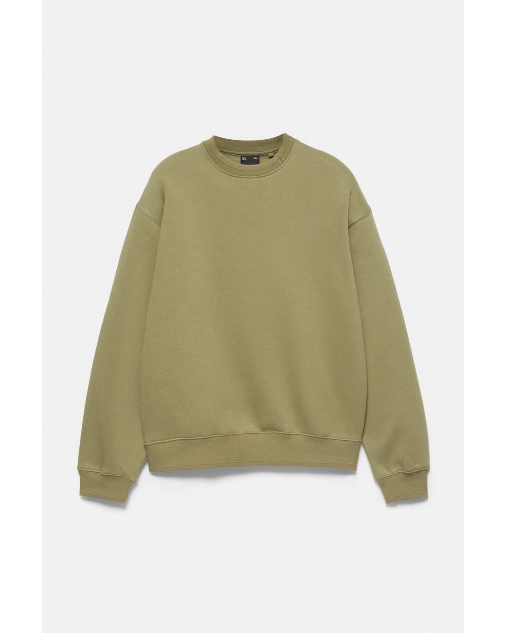 Pull&Bear Green Relaxed Fit Round Neck Sweatshirt for men