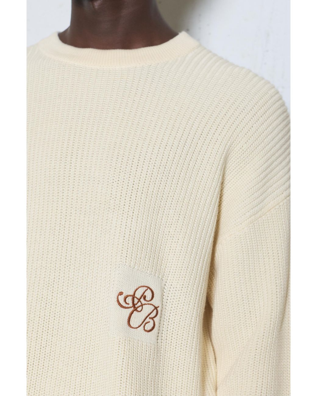 Pull Brodé Pull&Bear pour homme en coloris Natural