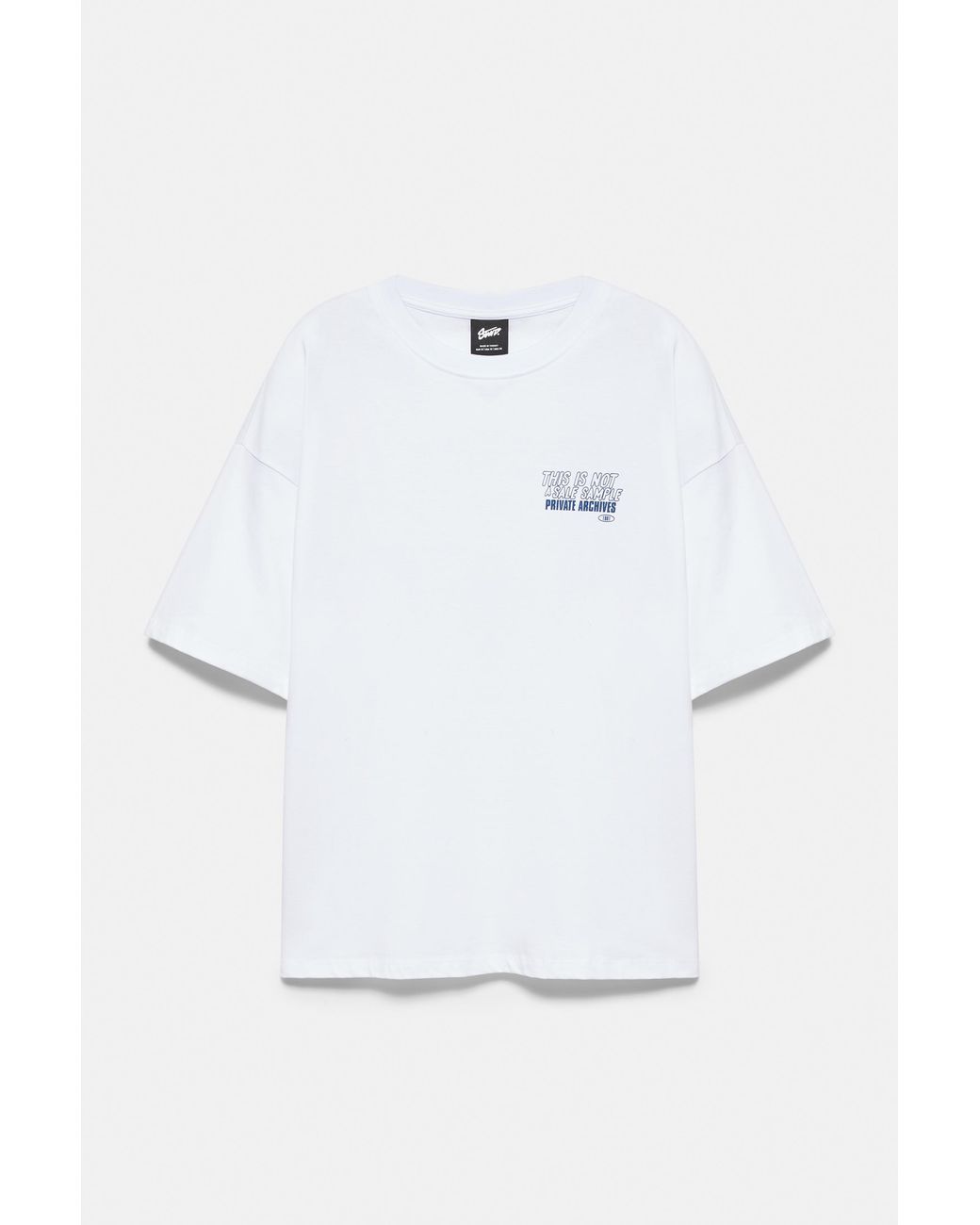 Pull&Bear Blue Stwd Private Archives Graphic T-Shirt for men