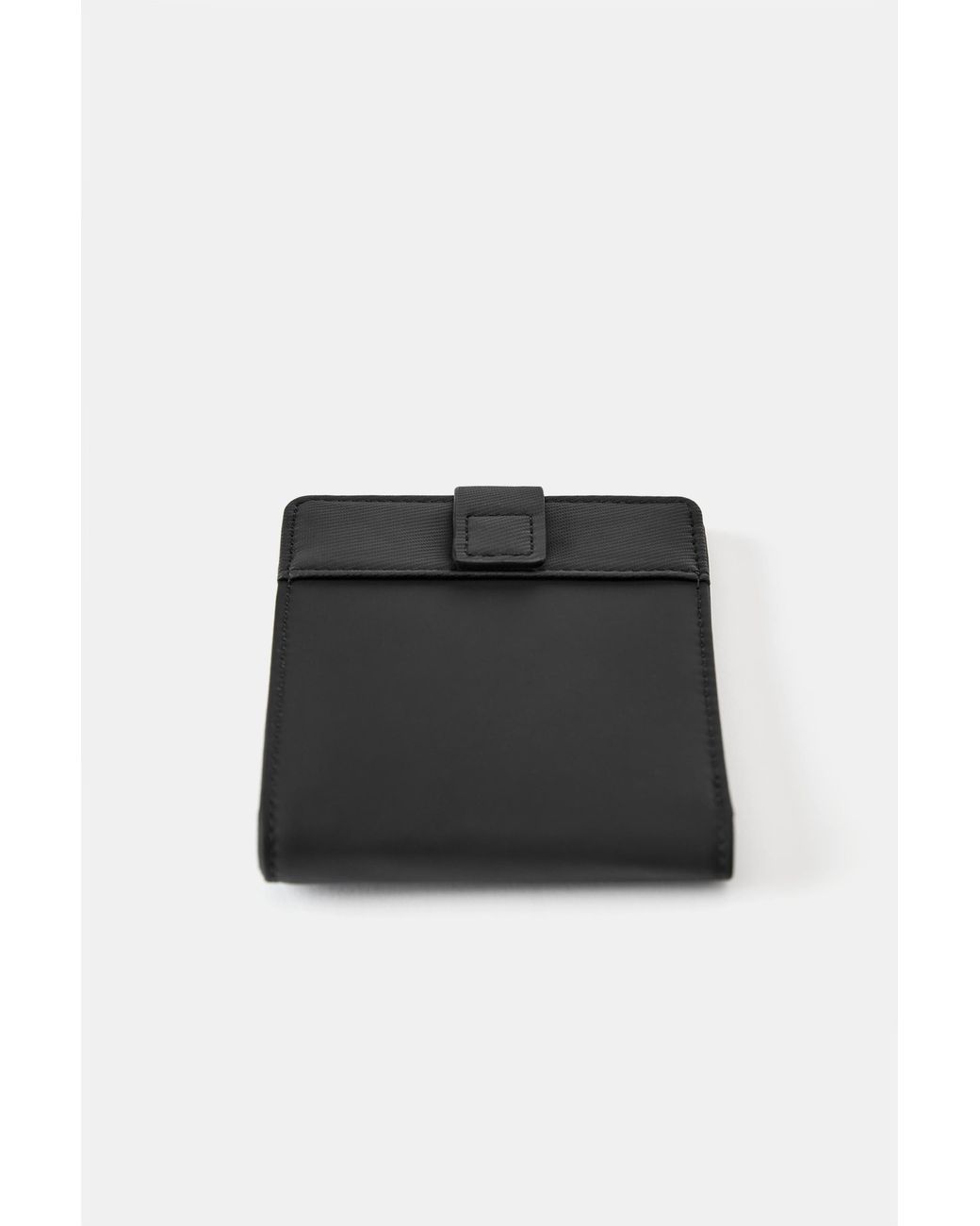 Pull&Bear Black Rubberised Purse for men