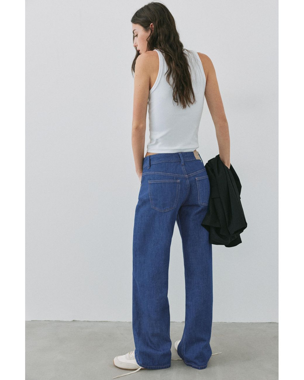 Pull&Bear Blue Low-Rise Straight-Leg Jeans