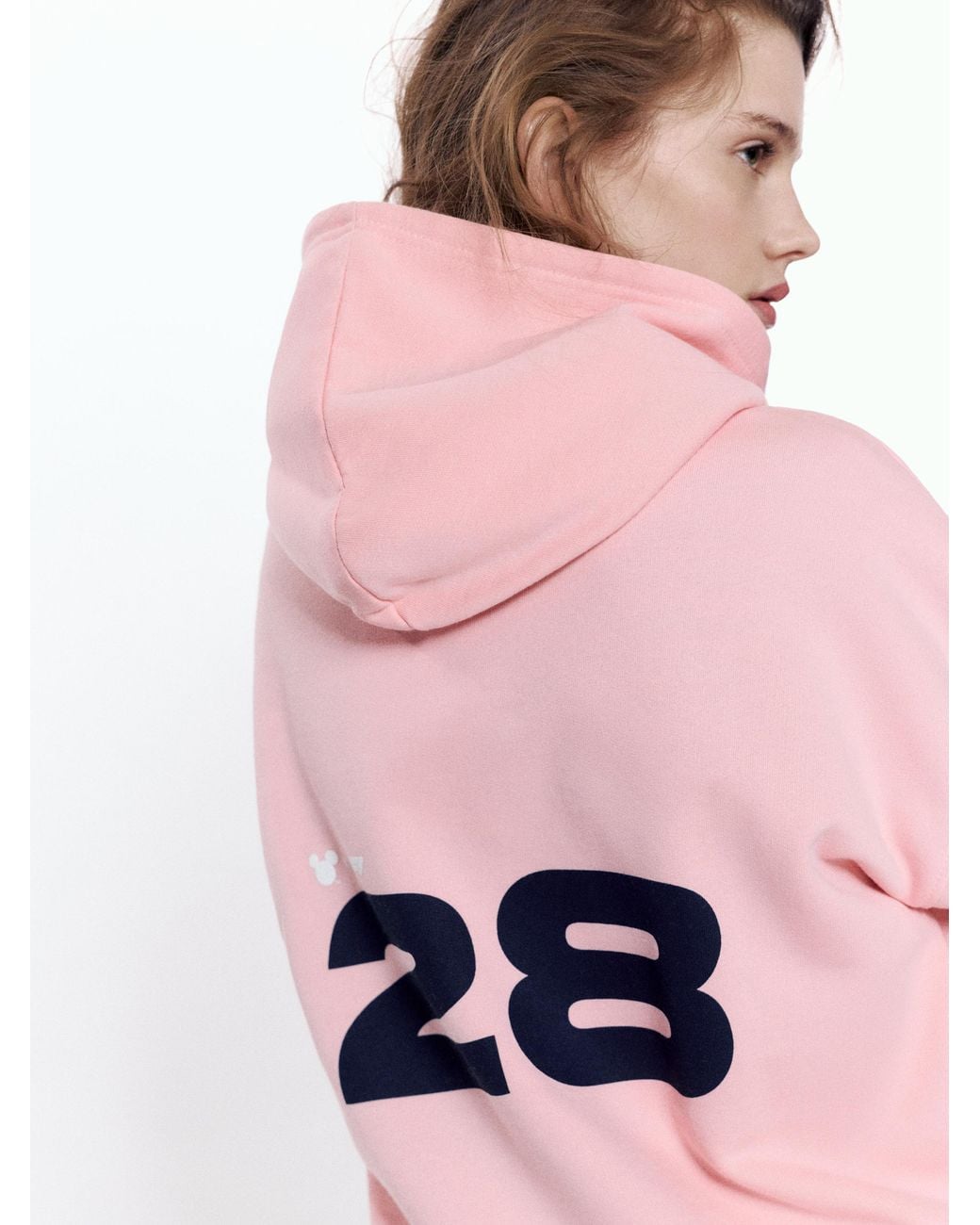 Pull&Bear Pink Disney X F1 Mickey Hood Sweatshirt