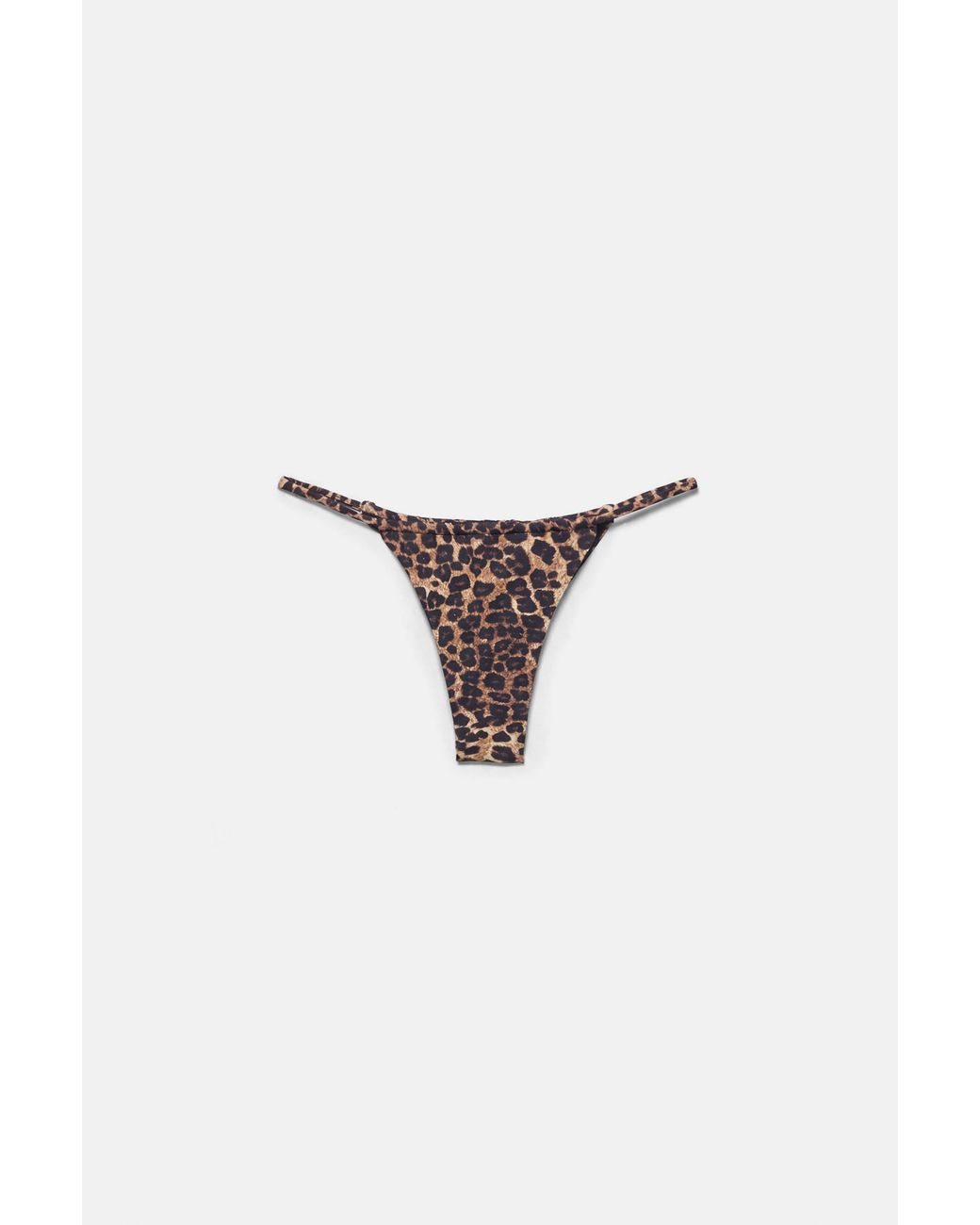 Pull&Bear Brown Leopard Print Bikini Bottoms
