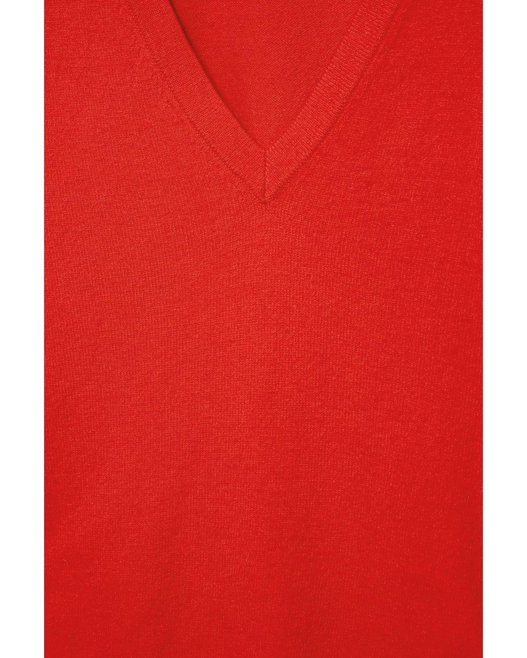 Pull&Bear Basis Trui Met V-Hals in het Red
